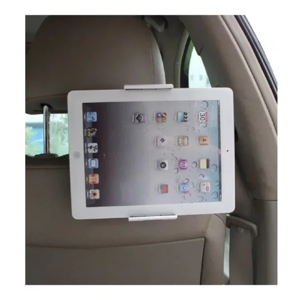 Tablet holder for headrest 160-245mm - White