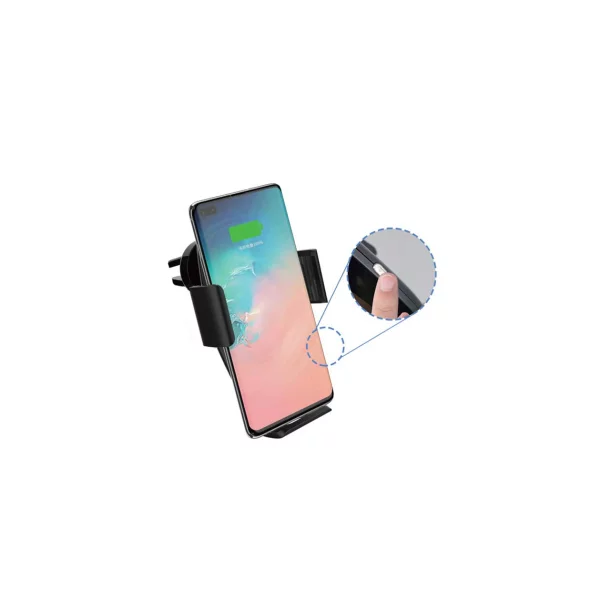 Mobiltelefon tartó tapadókoronggal, állítható karral, Wireless Qi induktív töltéssel, iPhone és Samsung készülékekhez