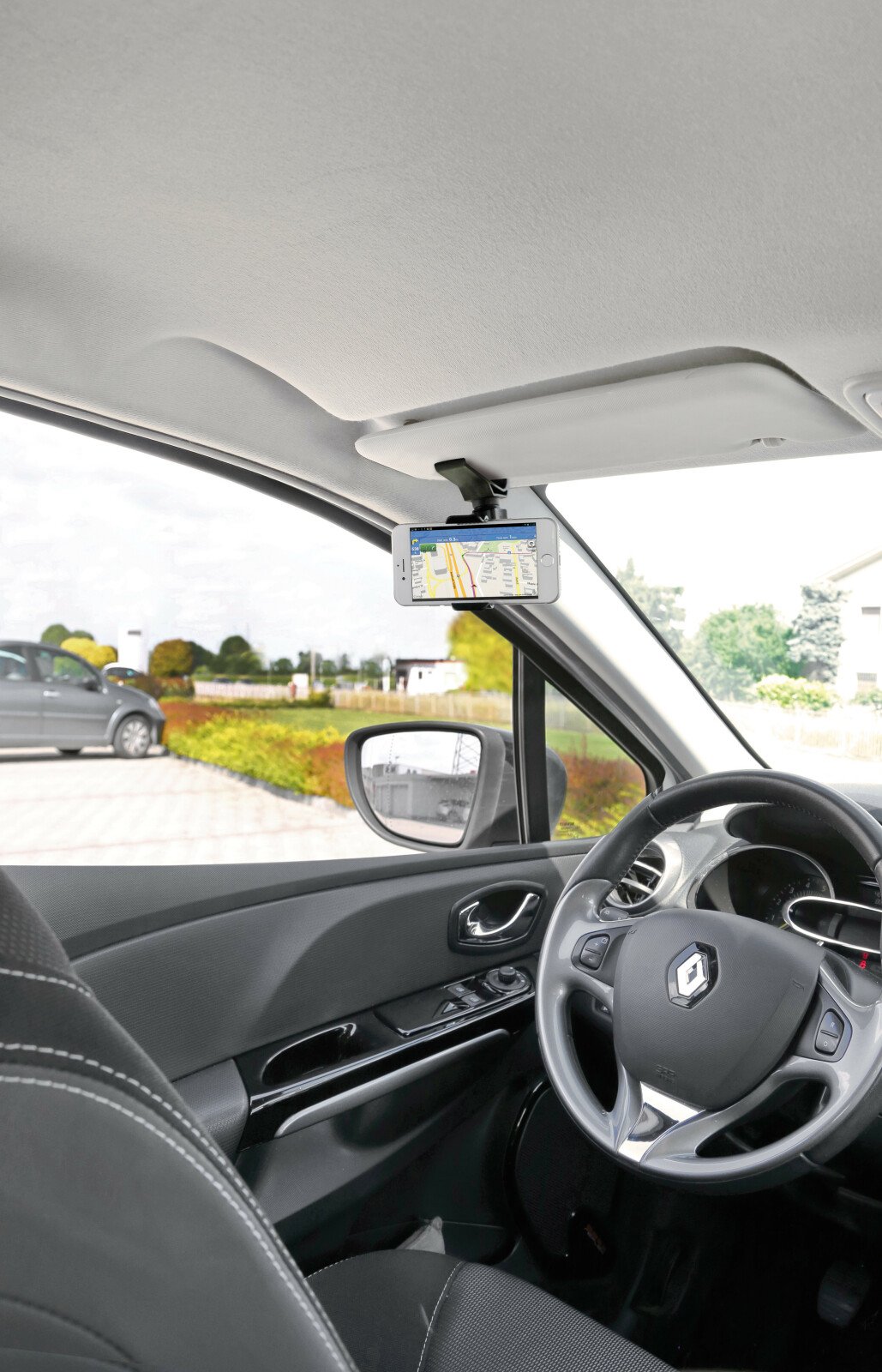 Visor Snap, sun visor phone holder thumb