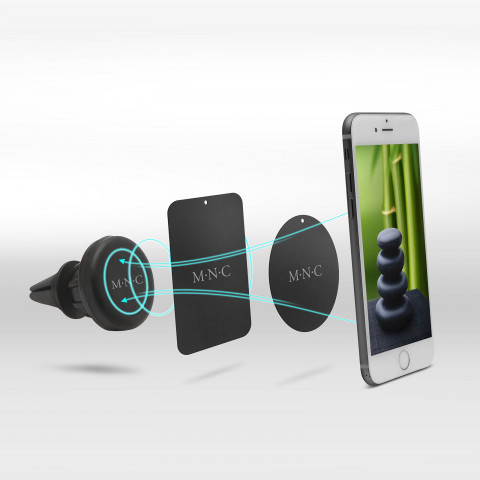 Suport telefon mobil magnetic cu fixare la grila de ventilatie thumb