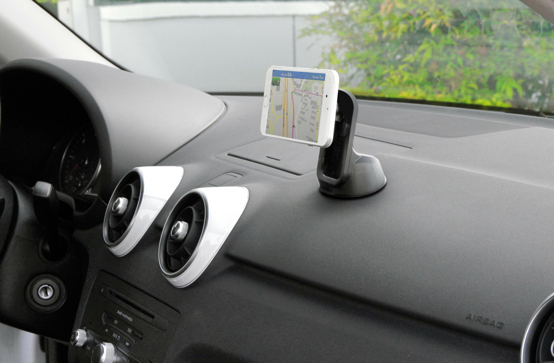 Magneto Elevator, magnetic phone holder with sticky suction cup thumb