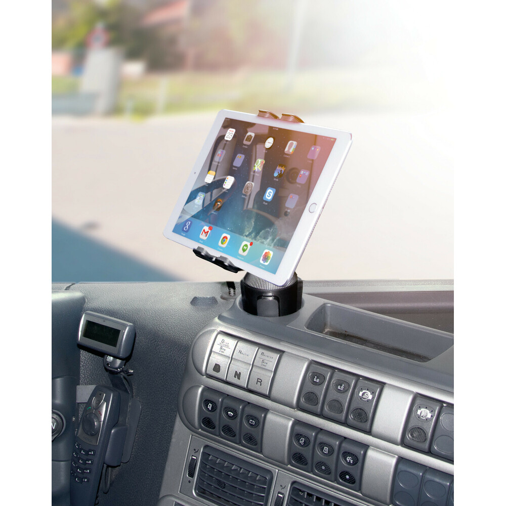 Suport telefon mobil si tableta cu fixare in suport pahar Expansion Grip thumb
