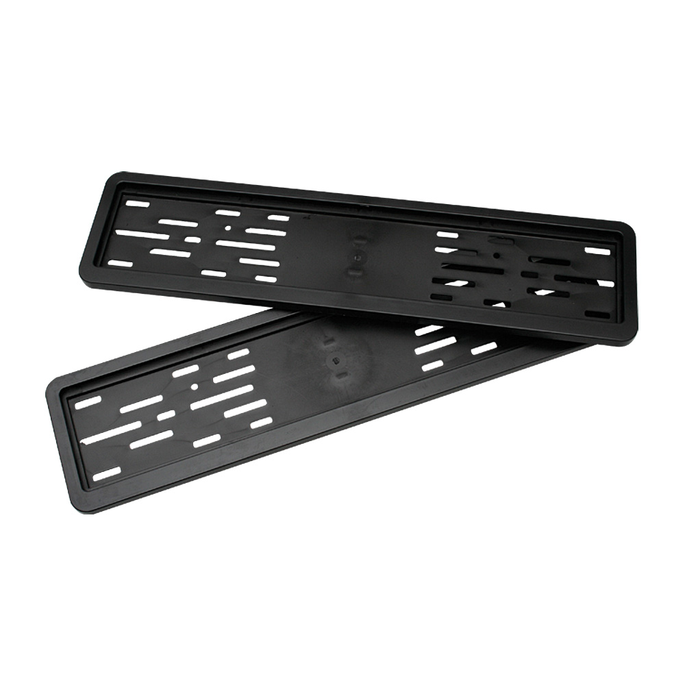 Set of 2pcs numbers plates holders with detachable frame - Black thumb