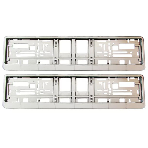 Chromed numbers plates holders 2pcs