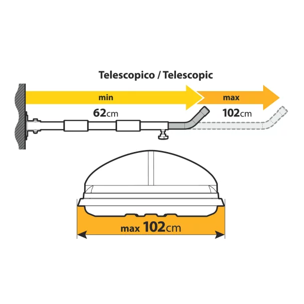 Pair of car roof box wall brackets - Type 2, flat stand