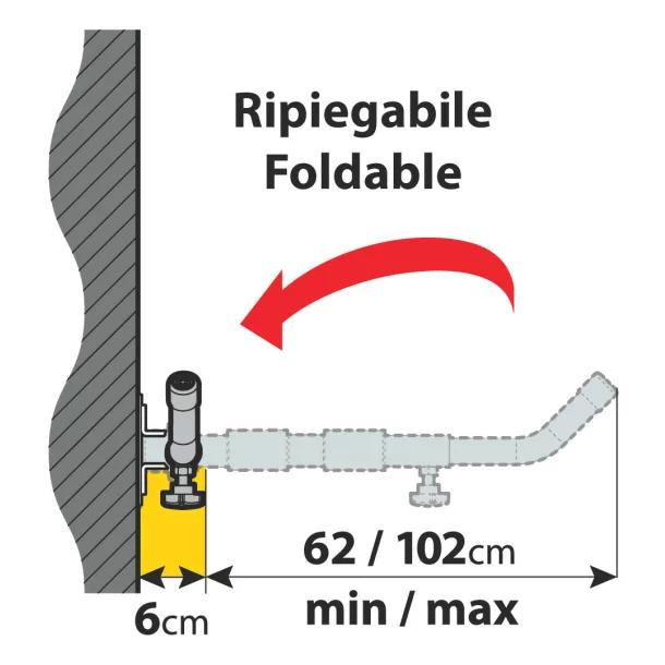 Pair of car roof box wall brackets - Type 2, flat stand