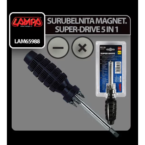 Surubelnita magnetica Super-Drive 6 in 1 Lampa