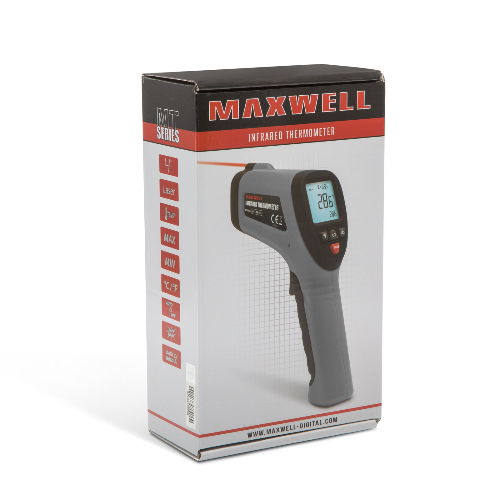 Termometru digital IR fără contact direct, -64 °C...+1.400 °C Maxwell Digital thumb