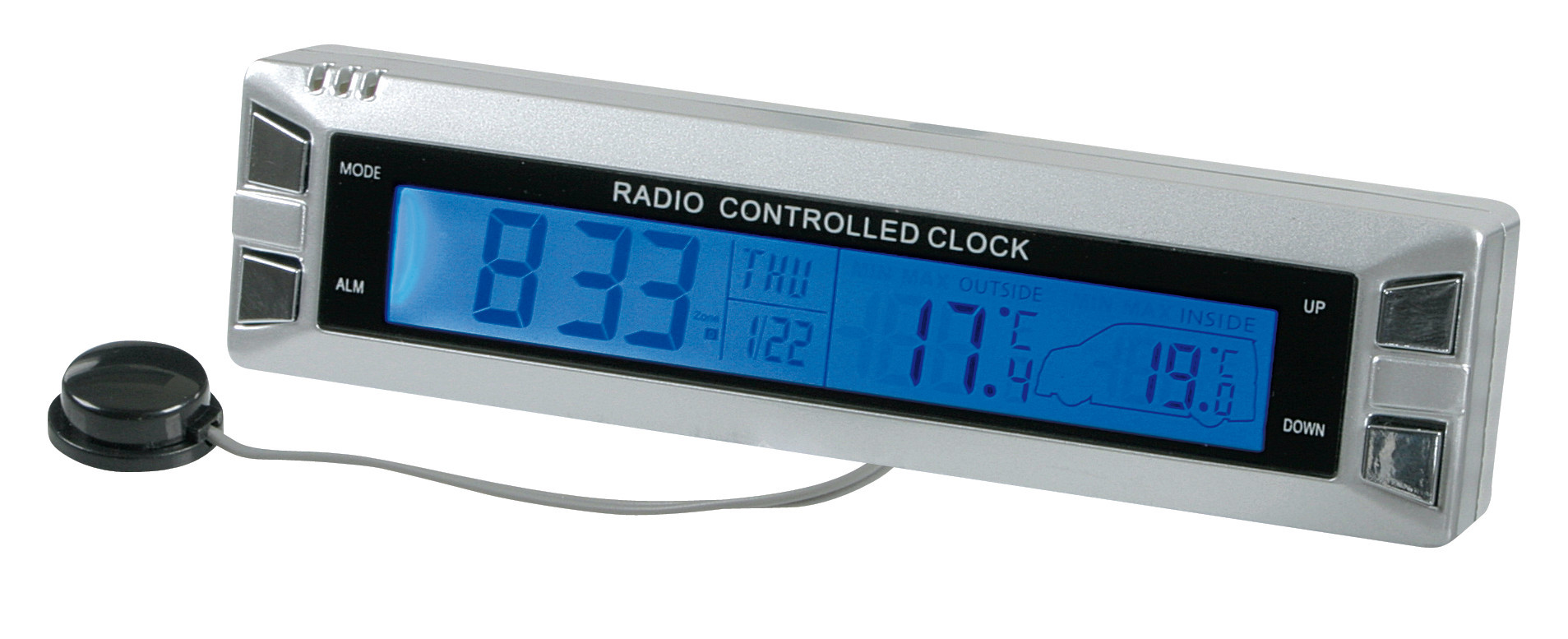 Termometru int-ext Seyio R-30 ceas radio control 12/24V thumb