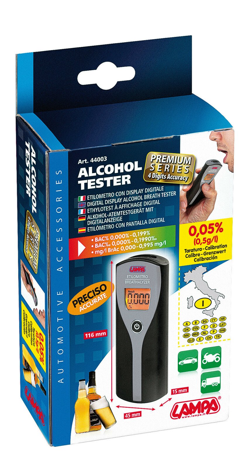 Premium, digital display alcohol breath tester thumb