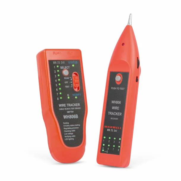 Tester pt. perechi de cabluri, cu LED. Tester cablu RJ45 Maxwell Digital