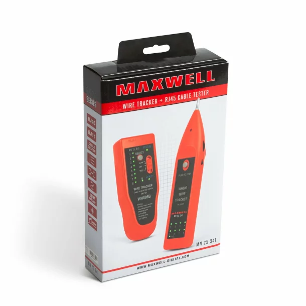 Tester pt. perechi de cabluri, cu LED. Tester cablu RJ45 Maxwell Digital