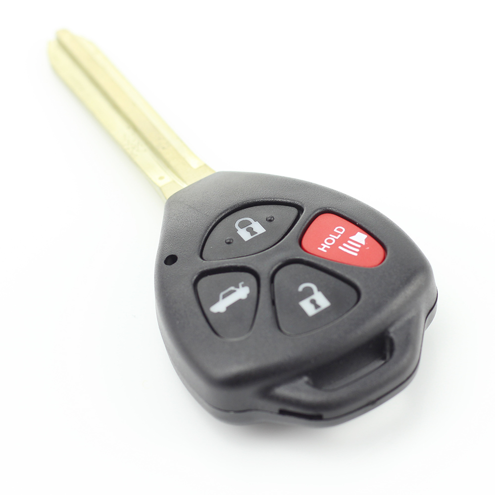 Toyota carcasa cheie 3+1 butoane cu buton rosu panica (fara logo) thumb