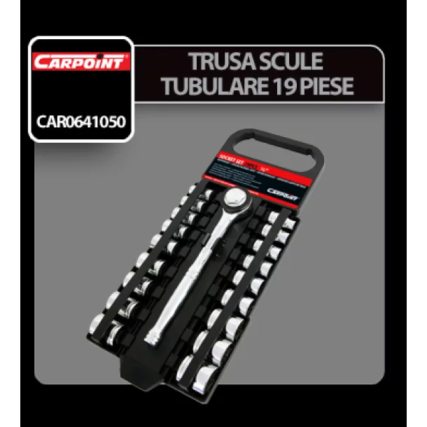 Trusa scule tubulare metrice si 3/8'' 19 piese