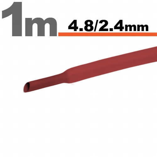Tub Termocontractibil Rosu • 4,8 / 2,4 mm thumb