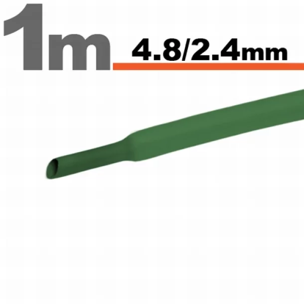 Tub Termocontractibil Verde • 4,8 / 2,4 mm