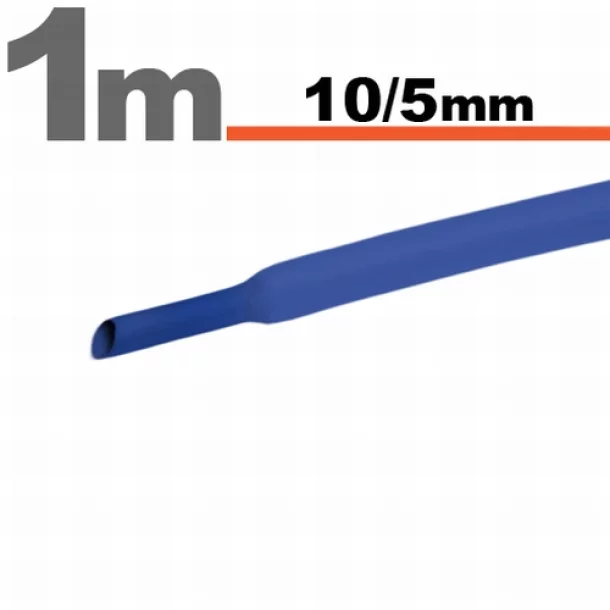 Tub termocontractibilAlbastru • 10 / 5 mm