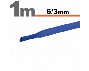 Tub termocontractibilAlbastru • 6 / 3 mm