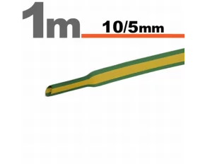 Tub termocontractibilGalben-verde • 10 / 5 mm