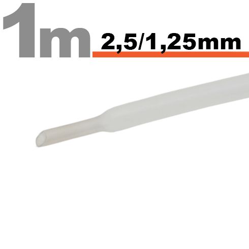 Tub termocontractibilTransparent • 2,5 / 1,25mm thumb