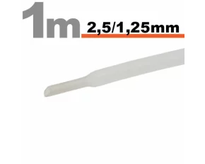 Tub termocontractibilTransparent • 2,5 / 1,25mm