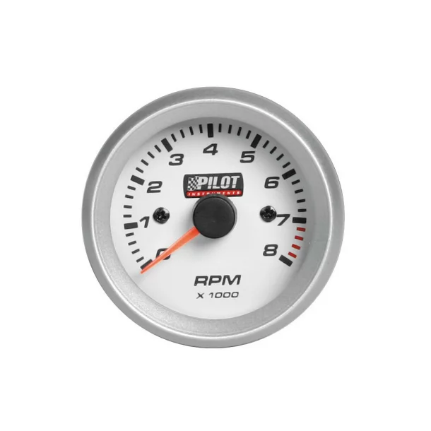 Tachometer 0-8000 RPM - Ø 2” (52 mm) Blue-Light - 2/4/6 cylinder