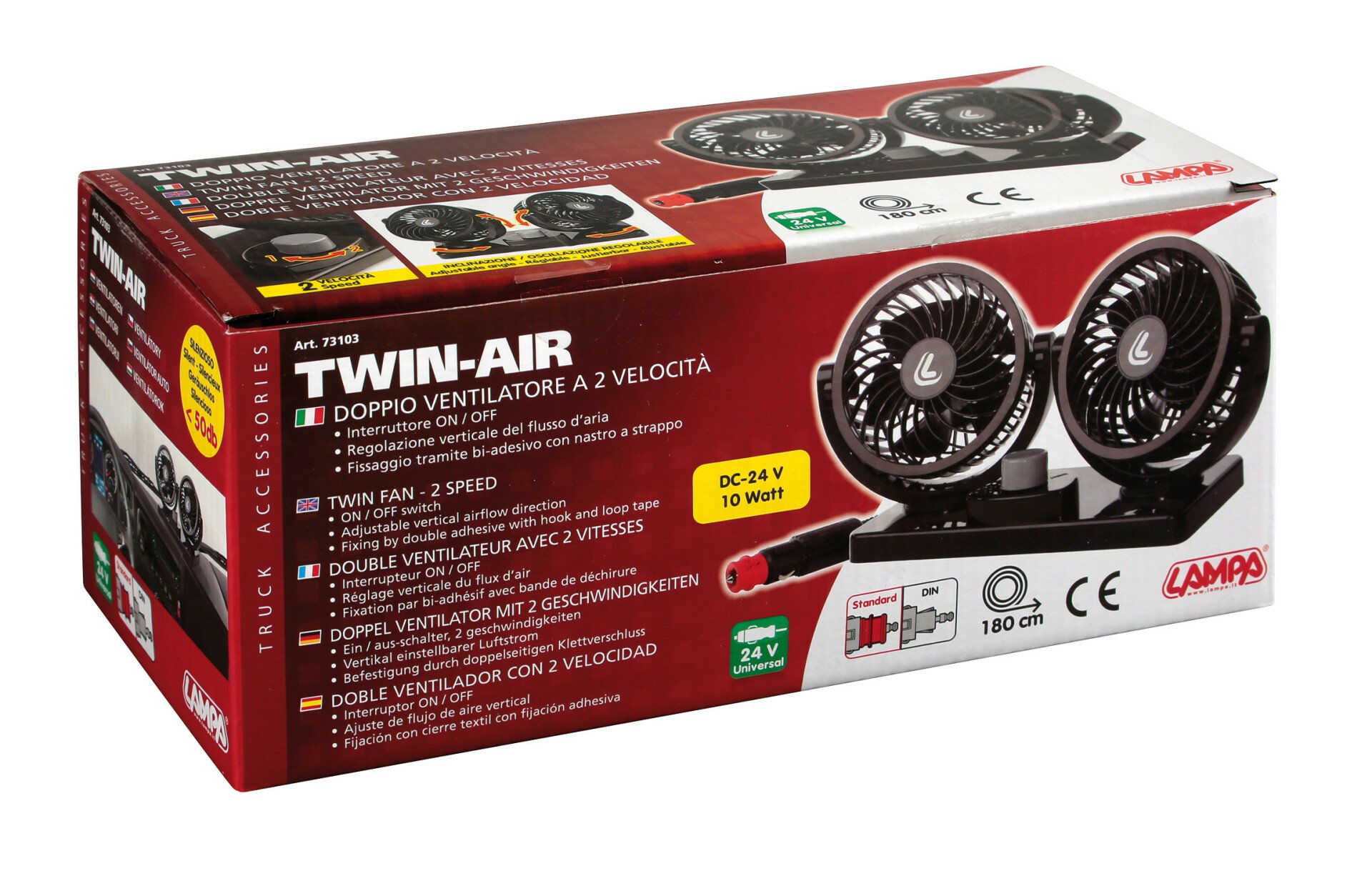 Twin-Air, twin fan, 2 speed, Ø 4” - 24V thumb