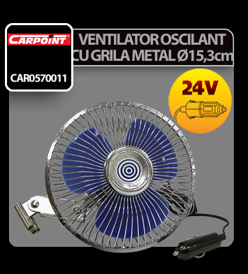 Carpoint oscillating metal car fan 24V thumb