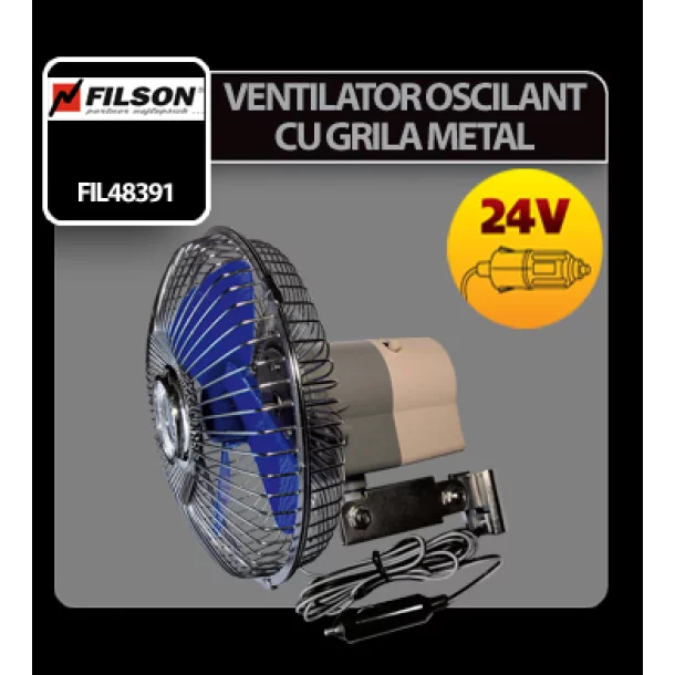 Ventilator oscilant cu grila metal Filson 24V