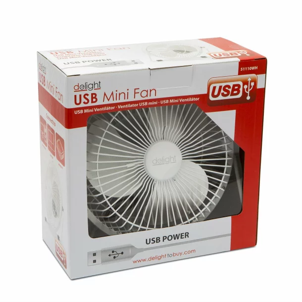 Ventilator USB mini - Alb