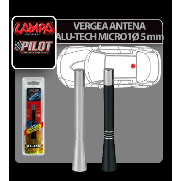 Vergea antena Alu-Tech Micro 1 - Ø 5mm - Aluminiu