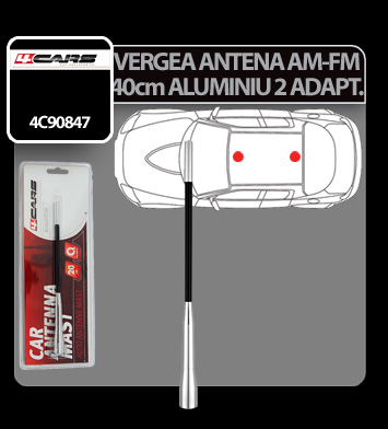 Vergea antena aluminiu (AM/FM) 4Cars - 20cm - Ø 5-6mm thumb