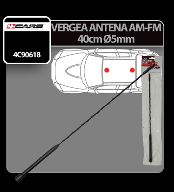 Vergea antena (AM/FM) 4Cars - 40cm - Ø 5mm thumb