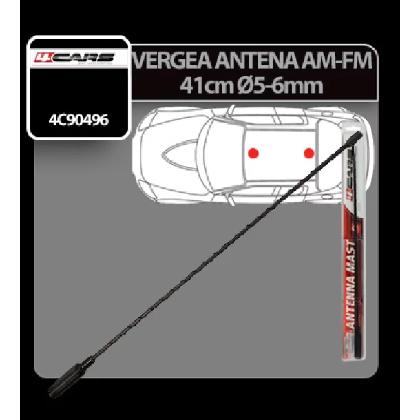 4Cars Replacement mast - 41 cm - Ø 5-6 mm