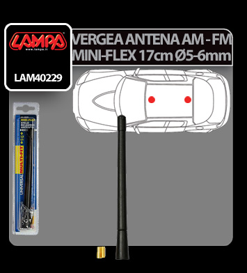 Mini-Flex tetőantenna pálca (AM/FM) - 17 cm - Ø 5-6 mm thumb
