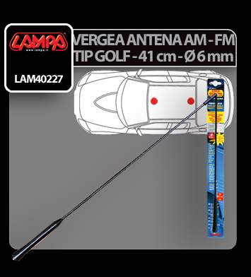 Vergea antena tip Golf (AM/FM) Lampa - 41cm - Ø 6mm thumb