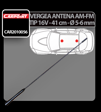 Vergea antena tip V16 (AM/FM) Carpoint - 41cm - Ø 5-6mm thumb
