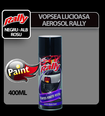 Rally glossy paint aerosol 400ml - White thumb