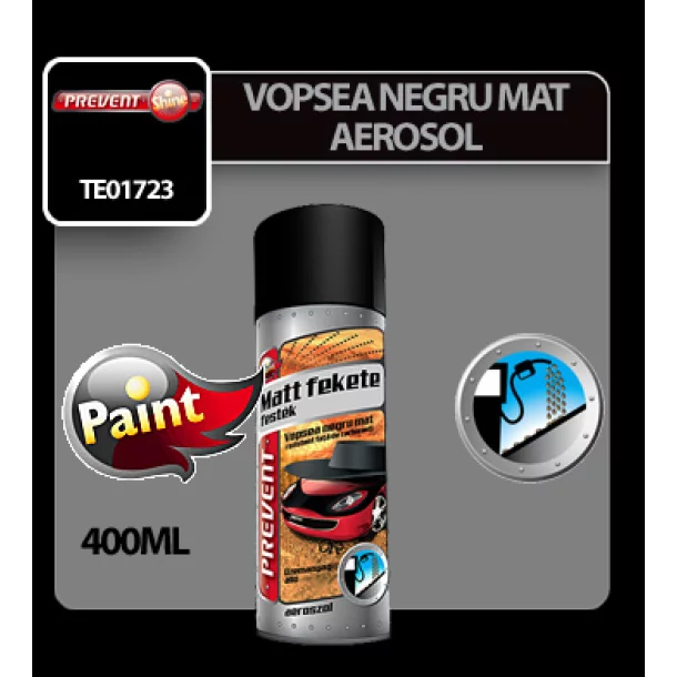 Prevent mat black fuel rezistant paint aerosol 400ml