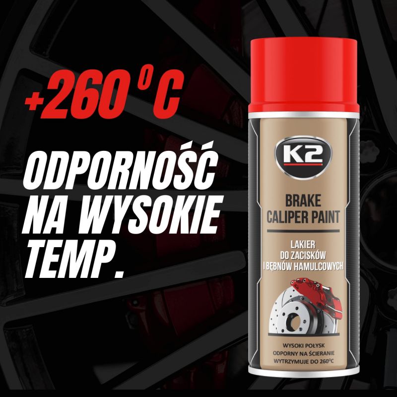 Vopsea pentru etrieri frana spray K2, 400ml – Rosu thumb