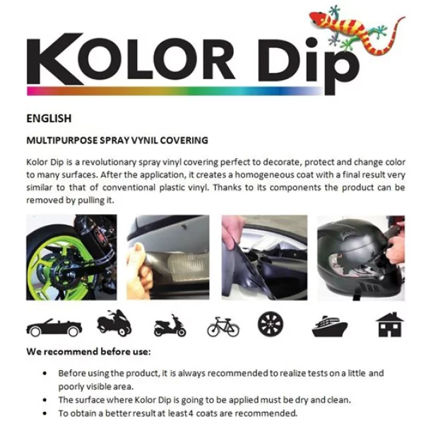 Kolor Dip Vinyl coating paint spray 400ml - Fluor orange