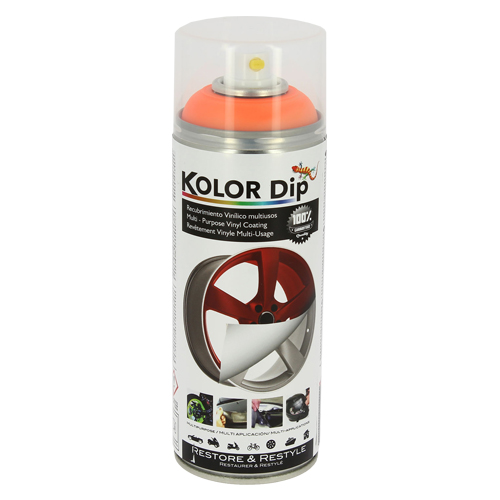 Kolor Dip Vinyl coating paint spray 400ml - Fluor orange thumb