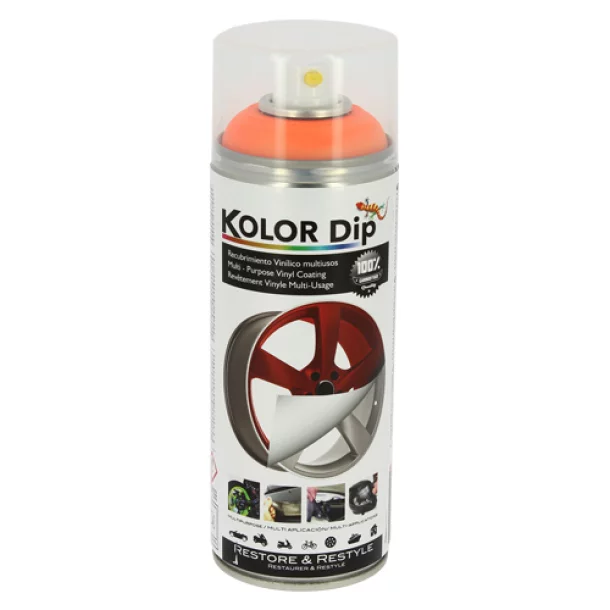 Vopsea spray cauciucata Kolor Dip 400ml - Fluor orange