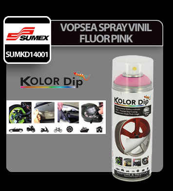 Kolor Dip Gumis festék spray 400ml - Fluor pink thumb