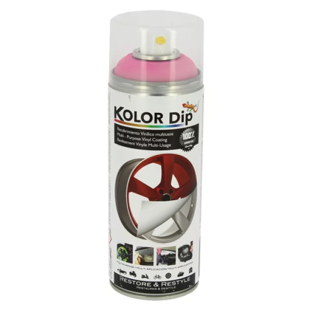 Vopsea spray cauciucata Kolor Dip 400ml - Fluor pink