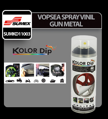 Vopsea spray cauciucata Kolor Dip 400ml - Gun metal thumb