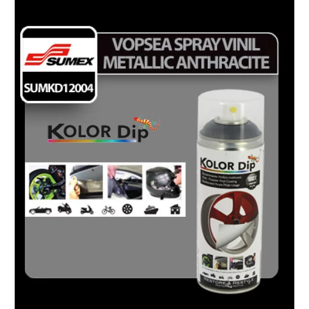 Vopsea spray cauciucata Kolor Dip 400ml - Metallic anthracite