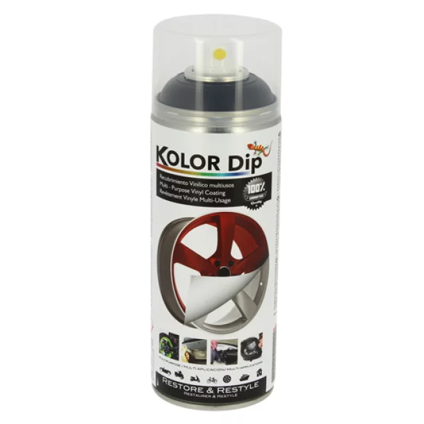 Vopsea spray cauciucata Kolor Dip 400ml - Metallic black