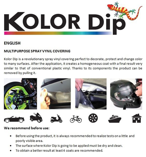 Kolor Dip Vinyl coating paint spray 400ml - Metallic red thumb