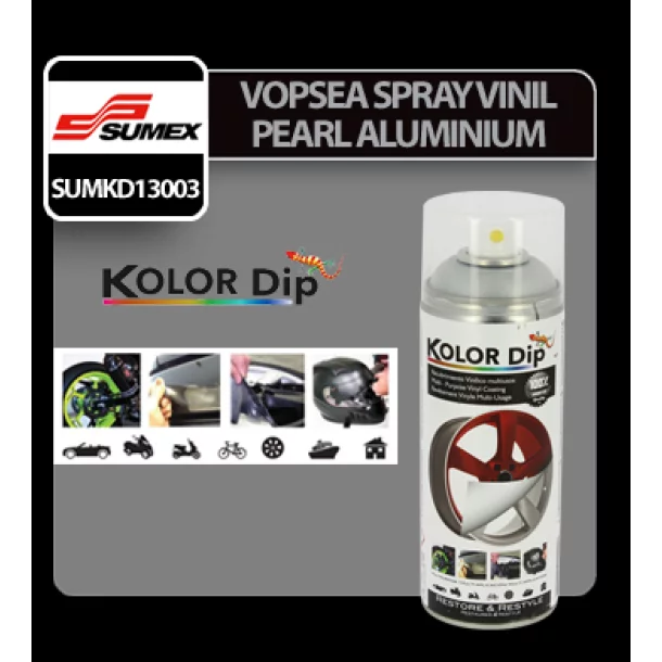 Kolor Dip Gumis festék spray 400ml - Pearl aluminium